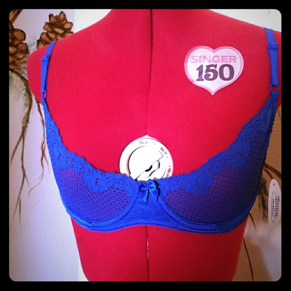 Electric blue bra